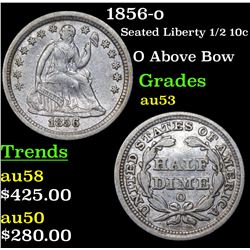 1856-o Seated Liberty Half Dime 1/2 10c Grades Select AU