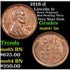 Image 1 : 1918-d Lincoln Cent 1c Grades Choice+ Unc BN