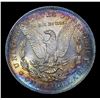 Image 3 : 1878-p 7tf Rainbow Toned Morgan Dollar $1 Grades Select+ Unc