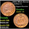 Image 1 : 1883 Mint Error Indian Cent 1c Grades Choice+ Unc RB