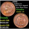 Image 1 : 1890 Indian Cent 1c Grades Choice+ Unc RB