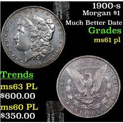1900-s Morgan Dollar $1 Grades Unc+ PL
