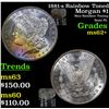 Image 1 : 1881-s Rainbow Toned Morgan Dollar $1 Grades Select Unc