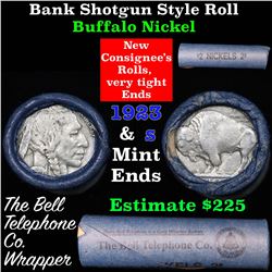 Buffalo Nickel Shotgun Roll in Old Bank Style 'Bell Telephone'  Wrapper 1923 & s Mint Ends