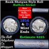 Image 1 : Buffalo Nickel Shotgun Roll in Old Bank Style 'Bell Telephone'  Wrapper 1914 & d Mint Ends