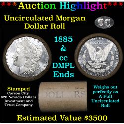 ***Auction Highlight*** 1885 & CC Uncirculated Morgan Dollar Shotgun Roll (fc)