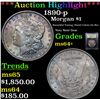 Image 1 : ***Auction Highlight*** 1890-p Morgan Dollar $1 Graded Choice+ Unc By USCG (fc)