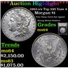 Image 1 : ***Auction Highlight*** 1882-o/s Top 100 Vam 4 Morgan Dollar $1 Graded Choice Unc By USCG (fc)