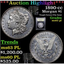 ***Auction Highlight*** 1890-cc Morgan Dollar $1 Graded Select Unc PL By USCG (fc)