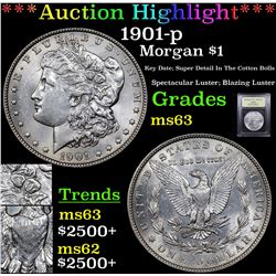 ***Auction Highlight*** 1901-p Morgan Dollar $1 Graded Select Unc By USCG (fc)