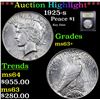 Image 1 : ***Auction Highlight*** 1925-s Peace Dollar $1 Graded Select+ Unc By USCG (fc)