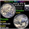 Image 1 : ***Auction Highlight*** 1913-p TY II Buffalo Nickel 5c Graded GEM+ Unc By USCG (fc)