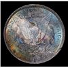 Image 3 : ***Auction Highlight*** 1884-o/o Rainbow Toned Vam 3 Morgan Dollar $1 Graded GEM Unc By USCG (fc)