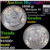 Image 1 : ***Auction Highlight*** 1896-p Morgan Dollar $1 Graded GEM++ Unc By USCG (fc)