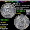 Image 1 : ***Auction Highlight*** 1888-s Seated Liberty Quarter 25c Graded GEM+ Unc By USCG (fc)
