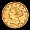 Image 2 : ***Auction Highlight*** 1878-s Gold Liberty Quarter Eagle $2 1/2 Graded Select Unc By USCG (fc)