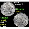 Image 1 : 1884-o Morgan Dollar $1 Grades Select+ Unc