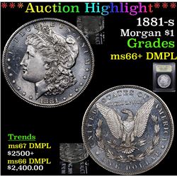 ***Auction Highlight*** 1881-s Morgan Dollar $1 Graded GEM++ DMPL By USCG (fc)