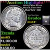 Image 1 : ***Auction Highlight*** 1893-p Mint Error Struck Thru Rev Barber Dime 10c Graded Choice+ Unc By USCG