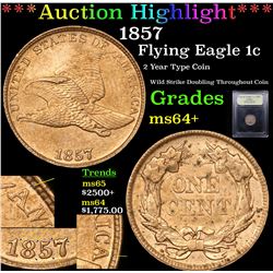 ***Auction Highlight*** 1857 Flying Eagle Cent 1c Graded Choice+ Unc By USCG (fc)