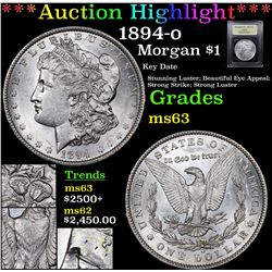 ***Auction Highlight*** 1894-o Morgan Dollar $1 Graded Select Unc By USCG (fc)