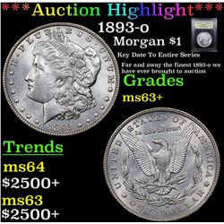 *Highlight Of Entire Auction* 1893-o Morgan Dollar $1 Graded Select+ Unc By USCG (fc)