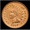 Image 2 : ***Auction Highlight*** 1867/67 Type 1 Indian Cent 1c Graded xf By USCG (fc)