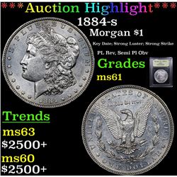 ***Auction Highlight*** 1884-s Morgan Dollar $1 Graded BU+ By USCG (fc)