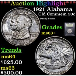 ***Auction Highlight*** 1921 Alabama Old Commem Half Dollar 50c Graded Select+ Unc By USCG (fc)