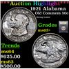 Image 1 : ***Auction Highlight*** 1921 Alabama Old Commem Half Dollar 50c Graded Select+ Unc By USCG (fc)