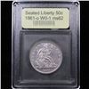 Image 4 : ***Auction Highlight*** 1861-o W0-1 Civil War Issue Seated Half Dollar 50c Graded Select Unc By USCG