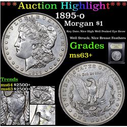 *Highlight Of Entire Auction* 1895-o Morgan Dollar $1 Graded Select+ Unc By USCG (fc)