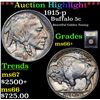 Image 1 : ***Auction Highlight*** 1915-p Buffalo Nickel 5c Graded GEM++ Unc By USCG (fc)