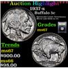 Image 1 : ***Auction Highlight*** 1937-s Buffalo Nickel 5c Graded GEM++ Unc By USCG (fc)