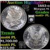 Image 1 : ***Auction Highlight*** 1883-o Morgan Dollar $1 Graded GEM+ PL By USCG (fc)