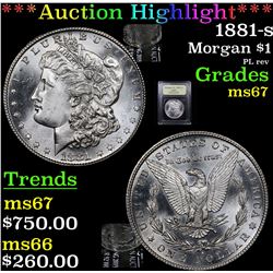 ***Auction Highlight*** 1881-s Morgan Dollar $1 Graded GEM++ Unc By USCG (fc)
