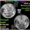Image 1 : ***Auction Highlight*** 1881-s Morgan Dollar $1 Graded GEM++ Unc By USCG (fc)