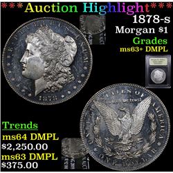 ***Auction Highlight*** 1878-s Morgan Dollar $1 Graded Select Unc+ DMPL By USCG (fc)