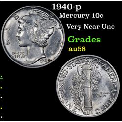 1940-p Mercury Dime 10c Grades Choice AU/BU Slider