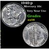 Image 1 : 1940-p Mercury Dime 10c Grades Choice AU/BU Slider