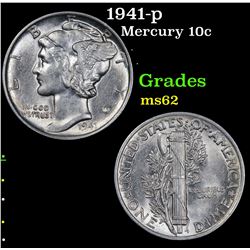 1941-p Mercury Dime 10c Grades Select Unc