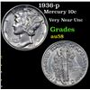 Image 1 : 1936-p Mercury Dime 10c Grades Choice AU/BU Slider