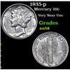 Image 1 : 1935-p Mercury Dime 10c Grades Choice AU/BU Slider