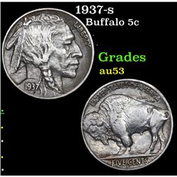1937-s Buffalo Nickel 5c Grades Select AU