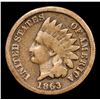 Image 2 : 1863 Indian Cent 1c Grades vg+