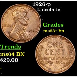 1926-p Lincoln Cent 1c Grades Select+ Unc BN