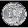 Image 2 : 1937-p Mercury Dime 10c Grades Select Unc+ FSB