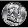 Image 2 : 1954-p Franklin Half Dollar 50c Grades Select Unc
