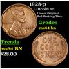 Image 1 : 1928-p Lincoln Cent 1c Grades Choice Unc BN