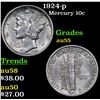 Image 1 : 1924-p Mercury Dime 10c Grades Choice AU